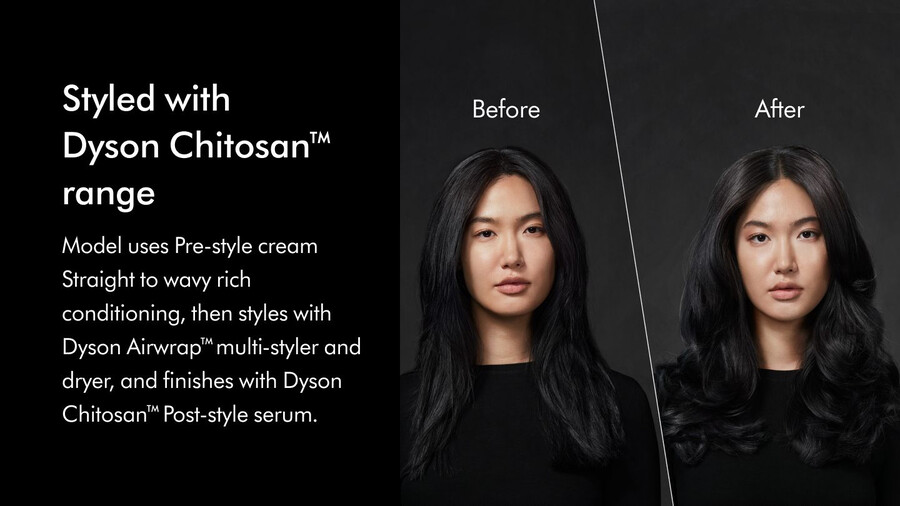 crema pre-styling dyson chitosan ricarica ricca per capelli lisci o mossi