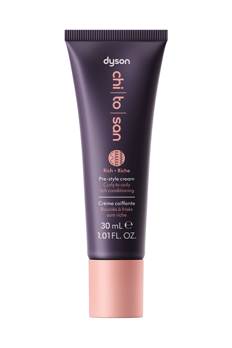 crema pre-styling dyson chitosan da ricci a crespi – mini da viaggio ricca e condizionante